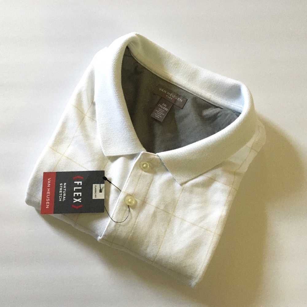 Van Heusen Classic-fit Flex Windowpane Polo